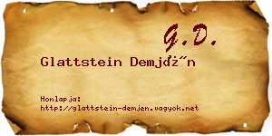 Glattstein Demjén névjegykártya